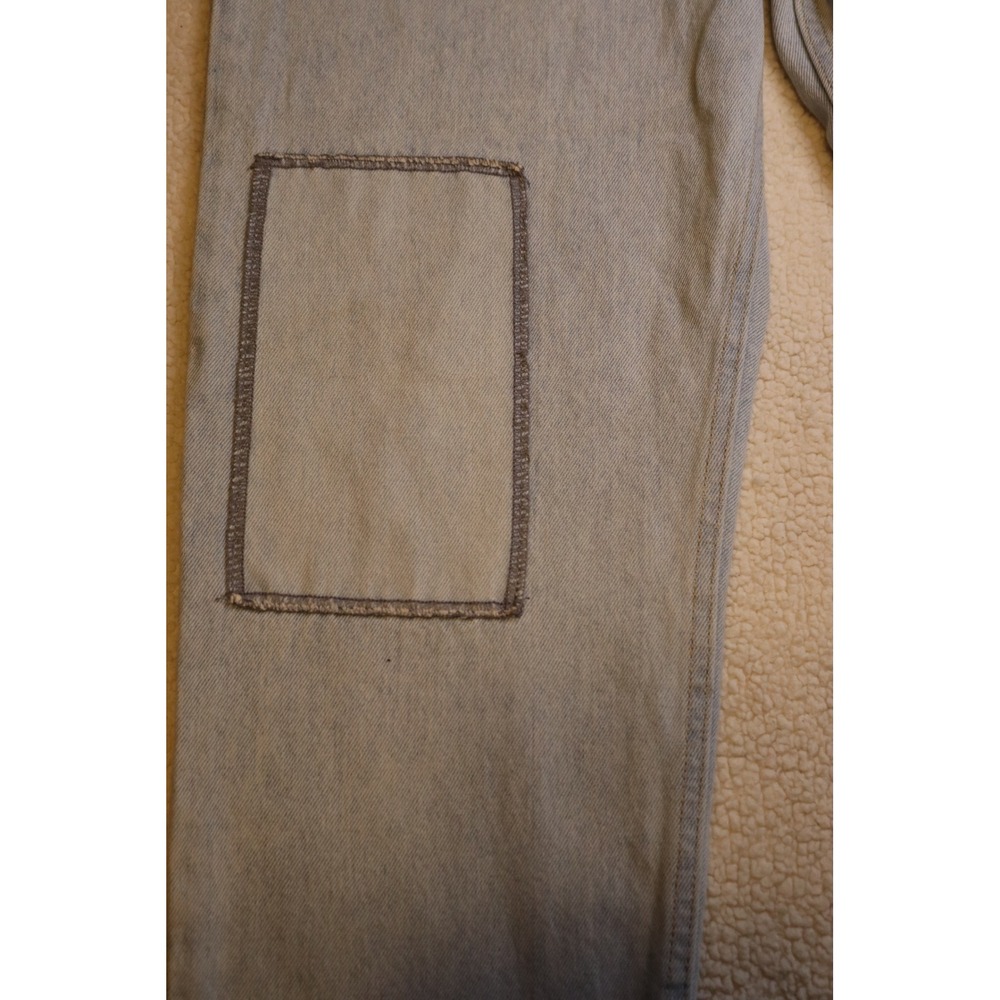 BDG Urban Outfitters Mens Bow Fit Patchwork Distressed Light Wash Jeans 30x30 - Picture 2 of 8